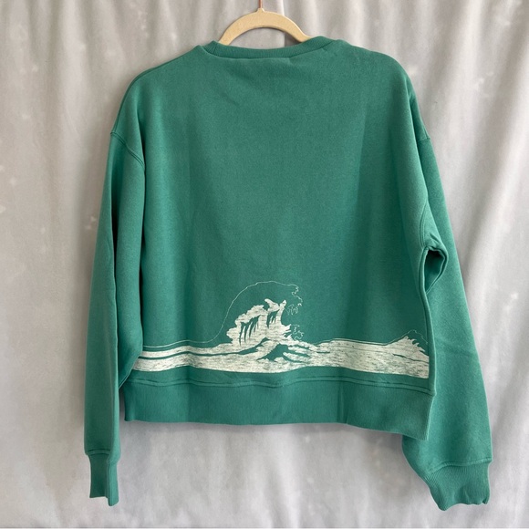 Roxy Green Crew Neck Sweater Sweatshirt Small - Picture 3 of 10